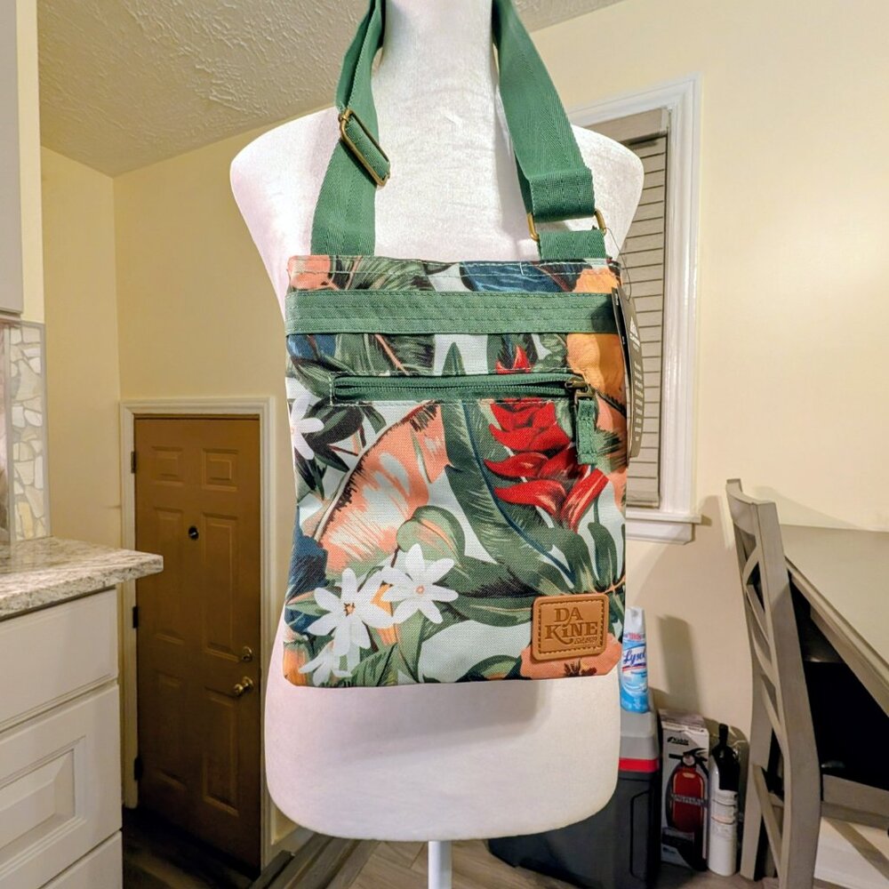 NWT Dakine Jive Tropical Print Crossbody Bag, Adjustable Straps